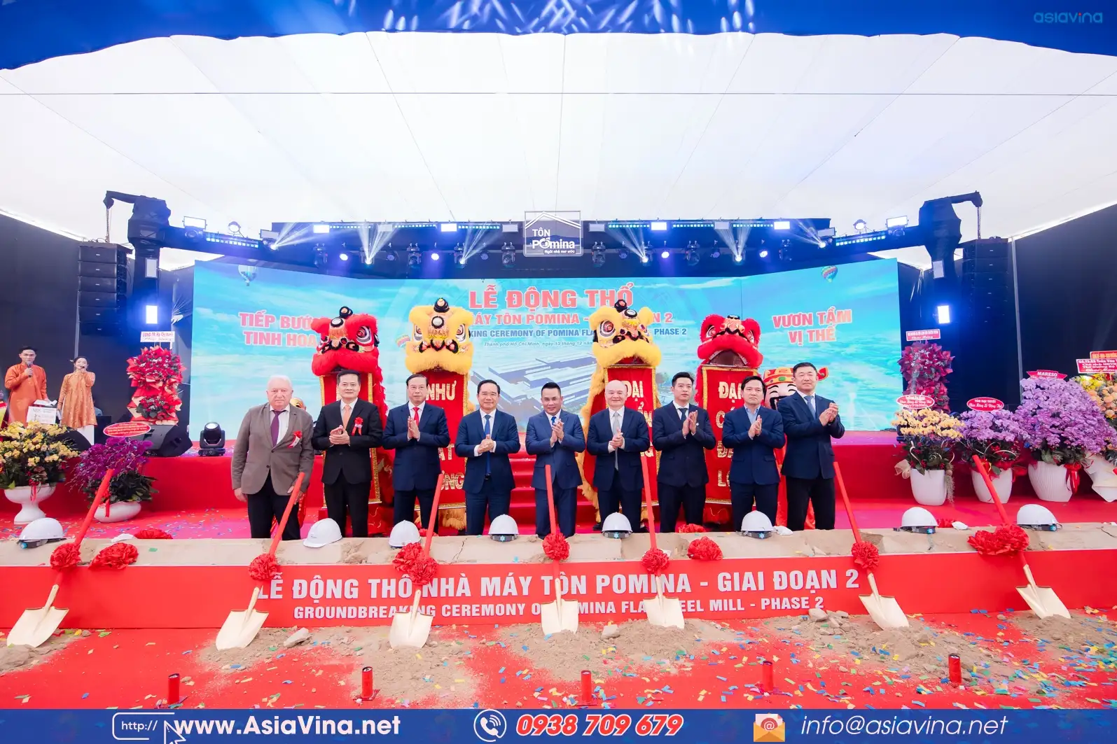 TÔN POMINA TỔ CHỨC LỄ ĐỘNG THỔ NHÀ MÁY GIAI ĐOẠN 2